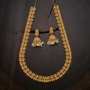 Gold-Plated Necklace Set with Stone