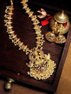 Faux Ruby Traditional Temple Necklace Set