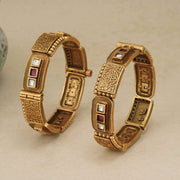 ART DECO ANTIQUE GOLD OPENABLE BANGLE SET