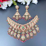 TRADITIONAL BRIDAL JADAU NECKLACE SET