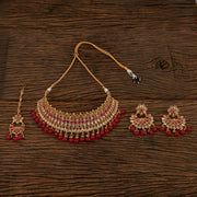 Antique Mukut Necklace With Gold Plating