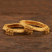 Antique Openable Bangles With Matte Gold Plating