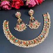 CLASSIC NAVRATAN NECKLACE SET