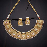 gold plated Stone Kundan Work choker set