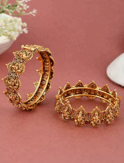 Gold Tone Temple Bangles