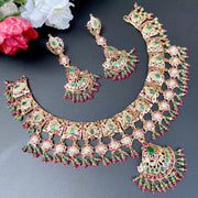 MULTICOLOURED JADAU NECKLACE SET