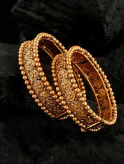 Gold Tone Temple Bangles