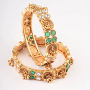 Beautiful Peacock Antique Gold Bangles