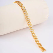 Beautiful gold A.D chain bracelet