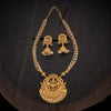 Gold-Plated Necklace Set with Goddess design