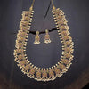 gold plated Synthetic Stones & Beads necklace set