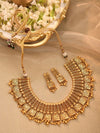 Gold Tone Temple Necklace Set