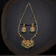 Gold-Plated Necklace Set with Stones & Beads