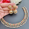 DELICATE NAVRATNA NECKLACE WITH JHUMKA EARRINGS