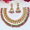 JADAU NECKLACE SET GOLD ACCENTUATED WITH EMERALDS