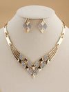 3pcs Rhinestone Decor Jewelry Set