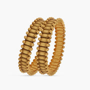 Gold Plated Tribal Bangles