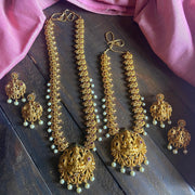 Matte Finish Mahalakshmi AD Annapakshi Semi Bridal Combo