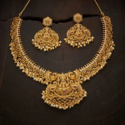 Antique Necklace with gold plated choker set