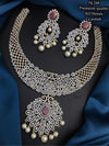 Silver Diamond Necklace set