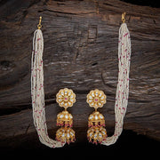 kundan work gold plated jhuka earrings