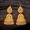 Spinal & Beads Golden Jhumkas