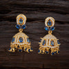 Gold-Plated Jhumka Earrings With Zircon Stone