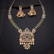 Copper Alloy Zircon Necklace Set